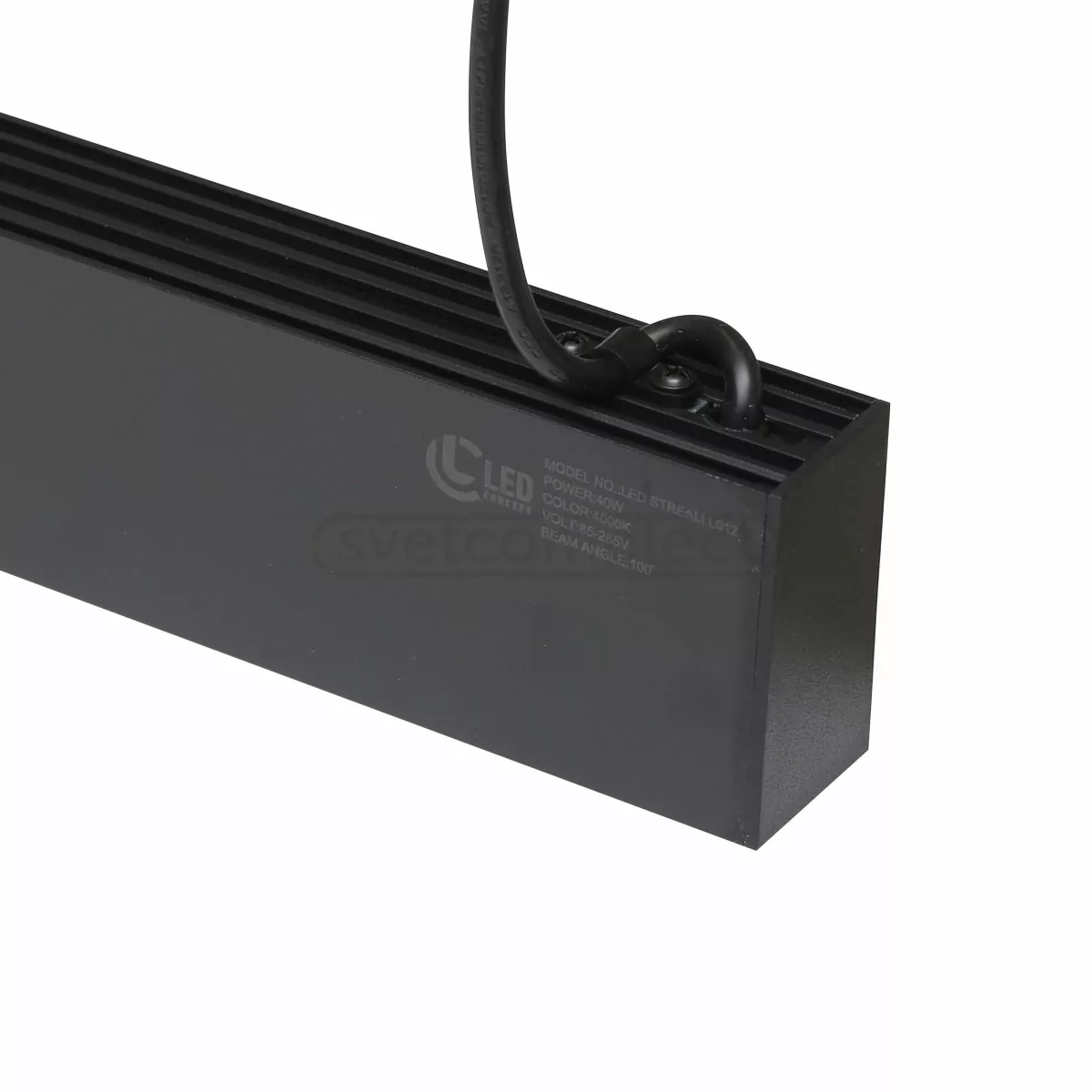 Підвіс лінійний LELEKA LED L012 40W 4000K,Ф 1197х38х70mm,чорний,алюміній,LIGHT SET  