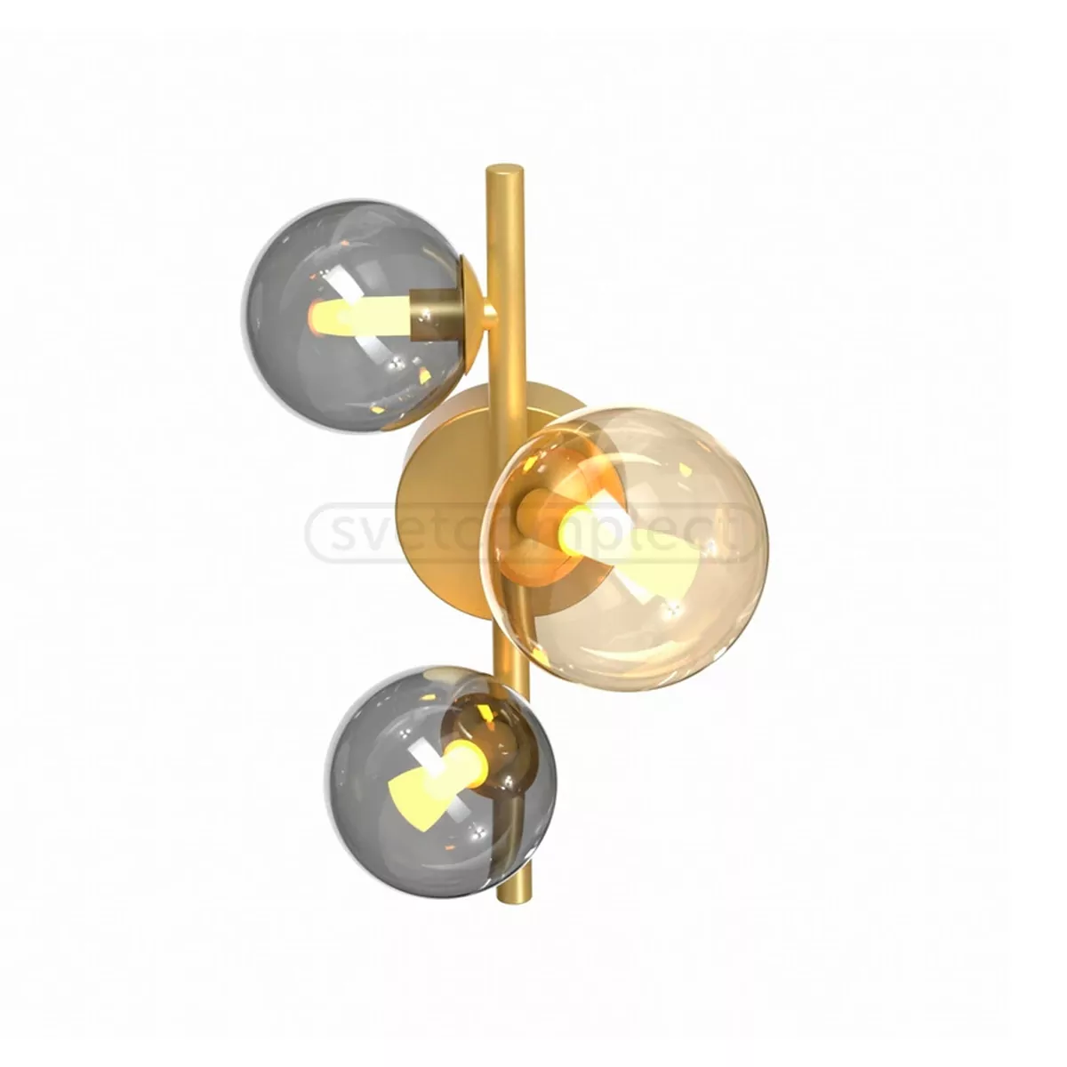 Бра  VILLA 3xG9 max 3,5Вт, золотий, димчатий ZUMA LINE 