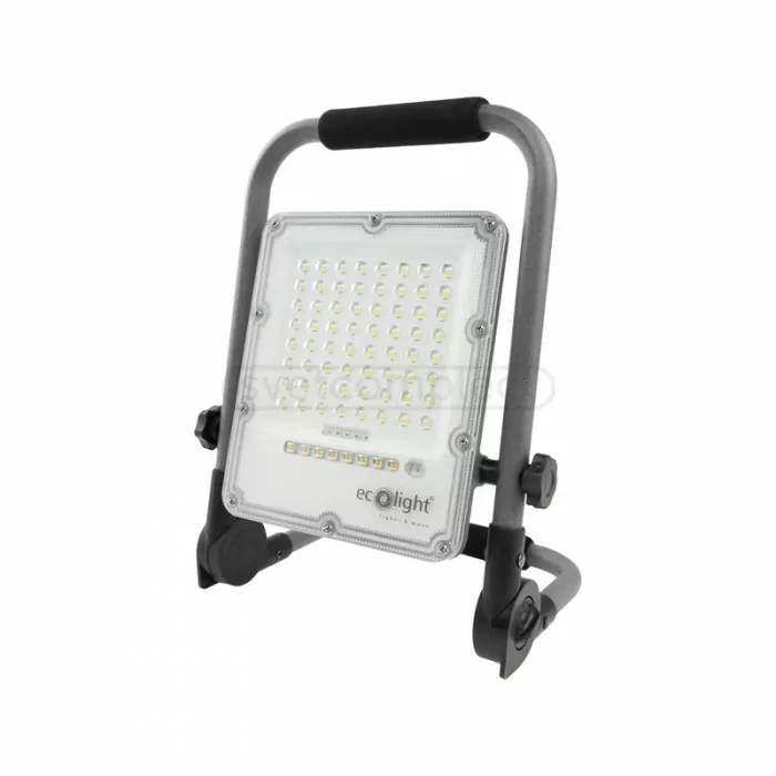 Ліхтар LED EC20495 ECOLIGHT 30W 5000К 900Лм, 3000MAh, алюміній, сір.
