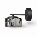 Бра DUSHA MS241-B 1 x GX53. max.12W. 100х190х140mm, метал/скло, чорний/димчатий, LIGHT SET