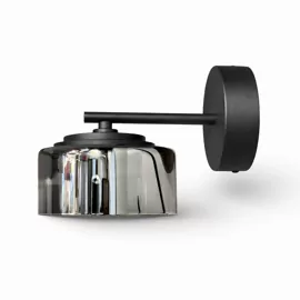 Бра DUSHA MS241-B 1 x GX53. max.12W. 100х190х140mm, метал/скло, чорний/димчатий, LIGHT SET