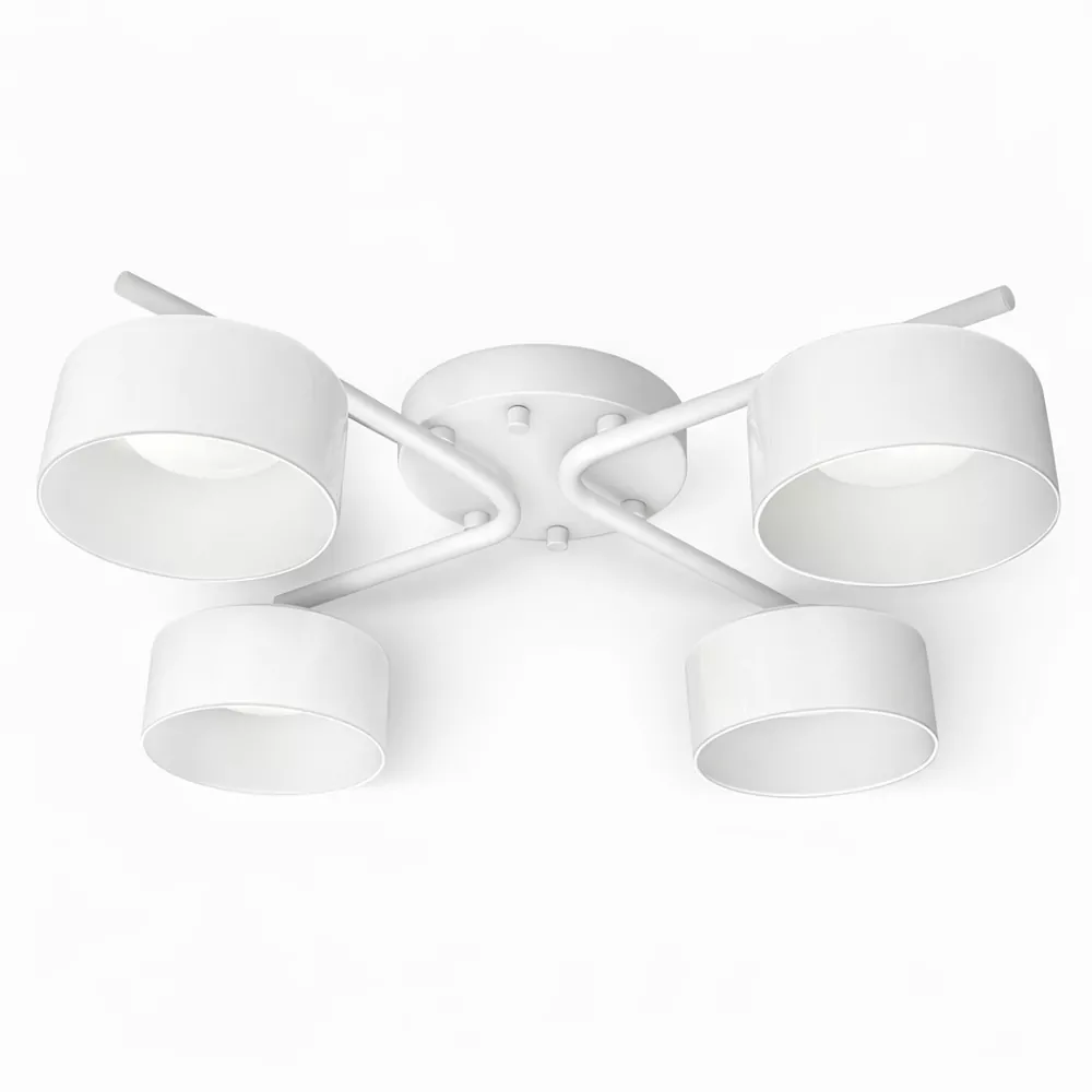 Люстра DUSHA MS228 - 4 x GX53. max.12W. 540х140mm, метал/скло, білий/молочний, LIGHT SET