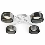 Люстра DUSHA MS228 - 4 x GX53. max.12W. 540х140mm, метал/скло, білий/димчатий, LIGHT SET