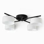 Люстра DUSHA MS228 - 4 x GX53. max.12W. 540х140mm, метал/скло, чорний/молочний, LIGHT SET
