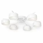 Люстра DUSHA MS228 - 6 x GX53. max.12W. 640х140mm, метал/скло, білий/молочний, LIGHT SET