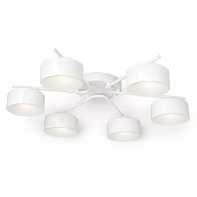 Люстра DUSHA MS228 - 6 x GX53. max.12W. 640х140mm, метал/скло, білий/молочний, LIGHT SET