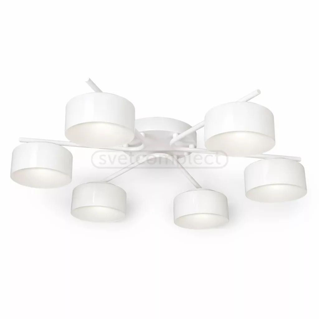 Люстра DUSHA MS228 - 6 x GX53. max.12W. 640х140mm, метал/скло, білий/молочний, LIGHT SET