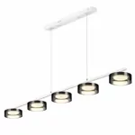 Люстра DUSHA MS241-ZD5 x GX53. max.12W. 1385х130х1250mm, метал/скло, білий/димчатий, LIGHT SET