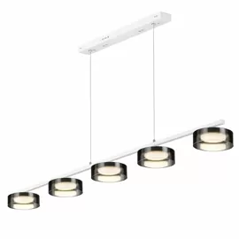 Люстра DUSHA MS241-ZD5 x GX53. max.12W. 1385х130х1250mm, метал/скло, білий/димчатий, LIGHT SET