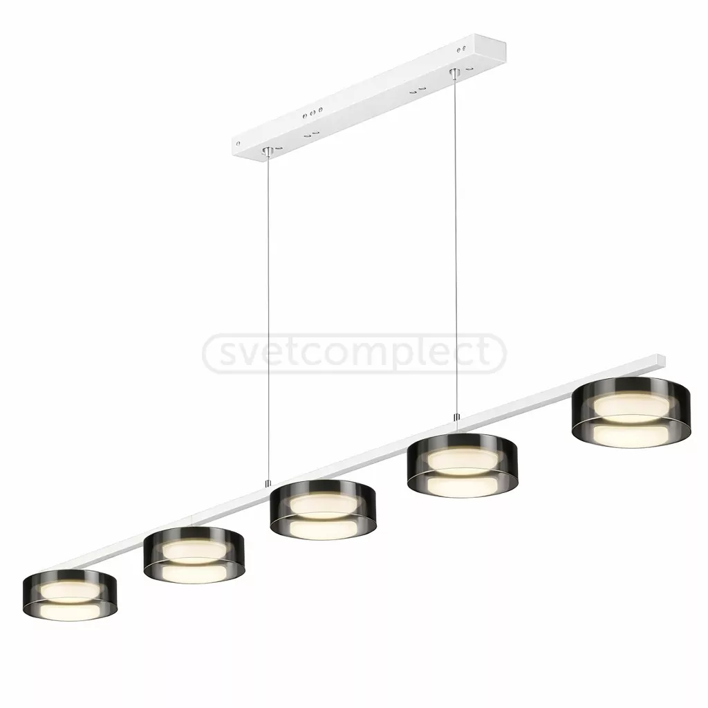 Люстра DUSHA MS241-ZD5 x GX53. max.12W. 1385х130х1250mm, метал/скло, білий/димчатий, LIGHT SET