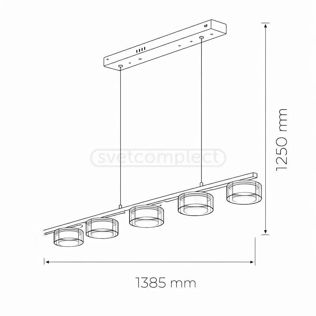 Люстра DUSHA MS241-ZD5 x GX53. max.12W. 1385х130х1250mm, метал/скло, золото/бурштин, LIGHT SET