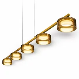 Люстра DUSHA MS241-ZD5 x GX53. max.12W. 1385х130х1250mm, метал/скло, золото/бурштин, LIGHT SET