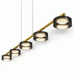 Люстра DUSHA MS241-ZD5 x GX53. max.12W. 1385х130х1250mm, метал/скло, золото/димчатий, LIGHT SET