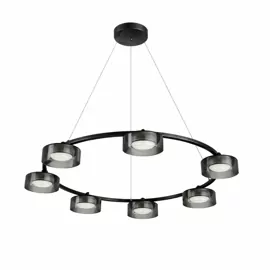 Люстра DUSHA MS241-Y7 x GX53. max.12W. 810х1190mm, метал/скло, чорний/димчатий, LIGHT SET