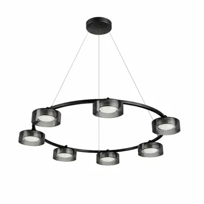 Люстра DUSHA MS241-Y7 x GX53. max.12W. 810х1190mm, метал/скло, чорний/димчатий, LIGHT SET