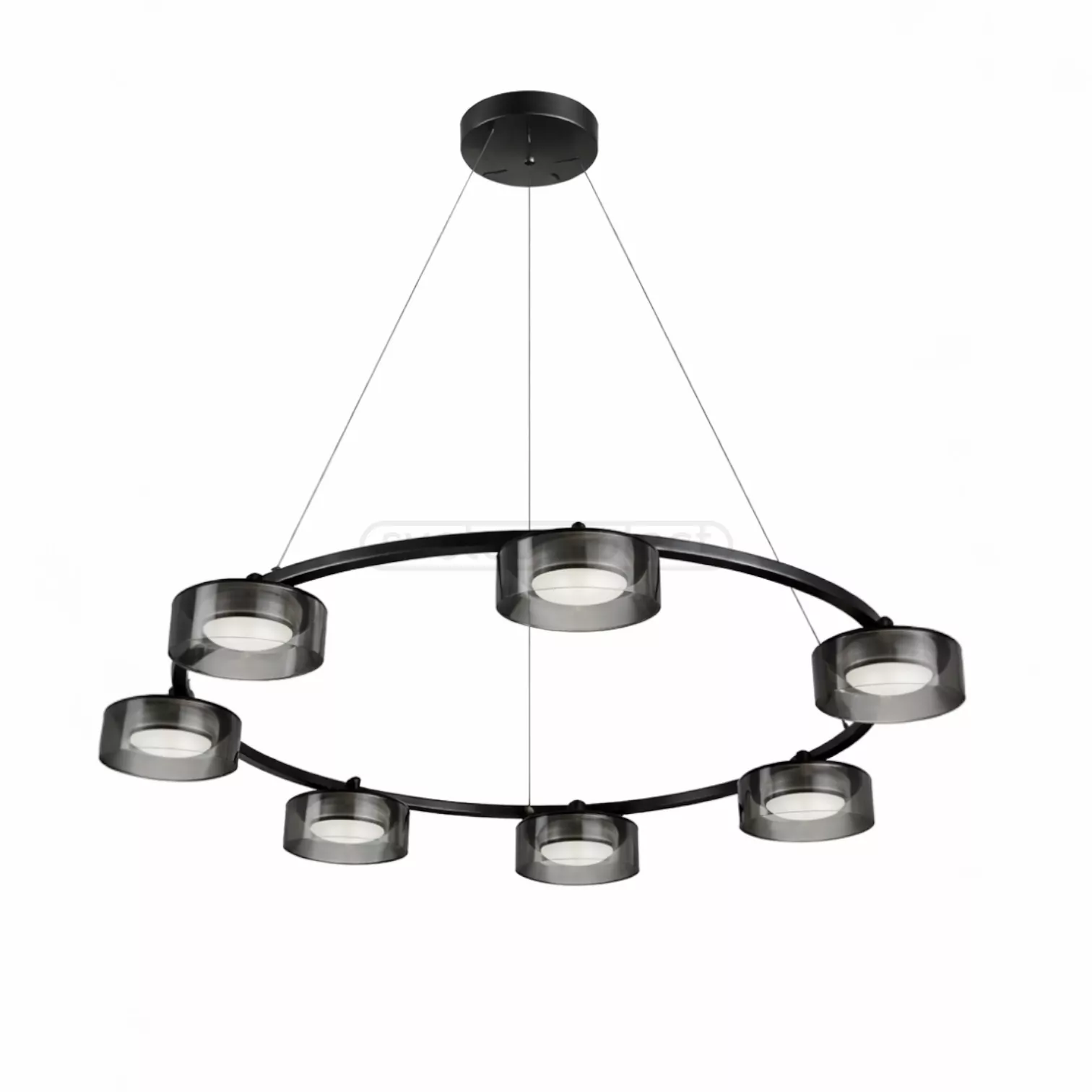 Люстра DUSHA MS241-Y7 x GX53. max.12W. 810х1190mm, метал/скло, чорний/димчатий, LIGHT SET