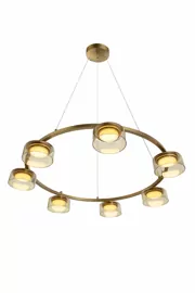 Люстра DUSHA MS241-Y7 x GX53. max.12W. 810х1190mm, метал/скло, золото/бурштин, LIGHT SET