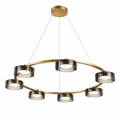 Люстра DUSHA MS241-Y7 x GX53. max.12W. 810х1190mm, метал/скло, золото/димчатий, LIGHT SET