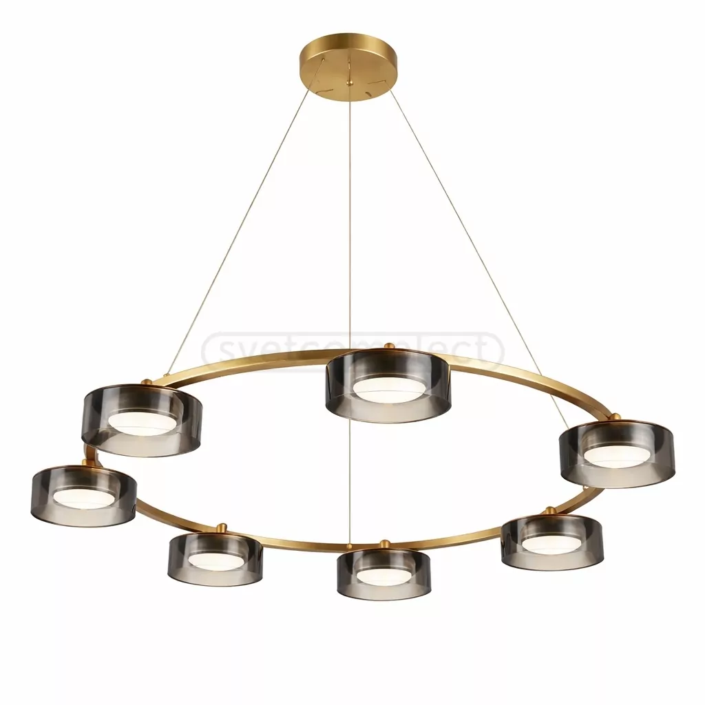 Люстра DUSHA MS241-Y7 x GX53. max.12W. 810х1190mm, метал/скло, золото/димчатий, LIGHT SET