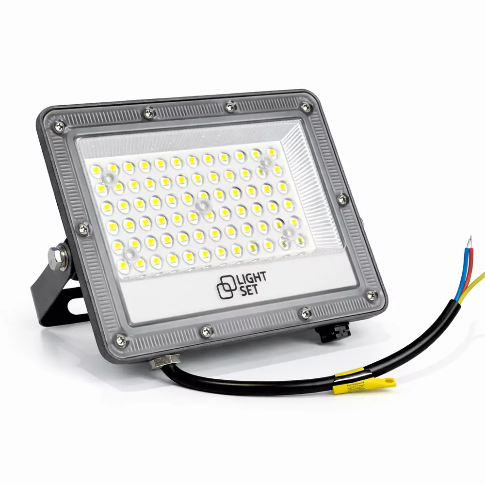 Прожектор світлодіодний LED SHPAK D-50W 6500K, IP65, 176x135x25мм,сірий,алюміній LIGHT SET
