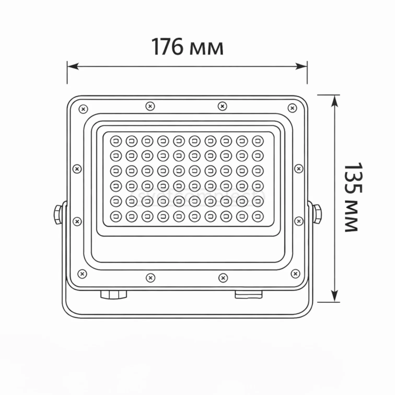 Прожектор світлодіодний LED SHPAK D-50W 6500K, IP65, 176x135x25мм,сірий,алюміній LIGHT SET