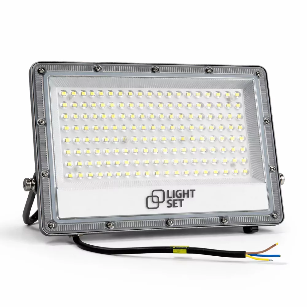 Прожектор світлодіодний LED SHPAK D-100W 6500K, IP65, 241x185x25мм,сірий,алюміній LIGHT SET