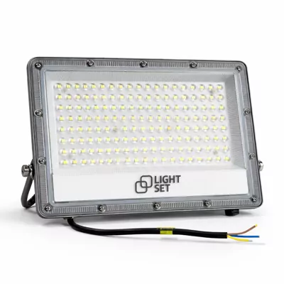 Прожектор світлодіодний LED SHPAK D-100W 6500K, IP65, 241x185x25мм,сірий,алюміній LIGHT SET