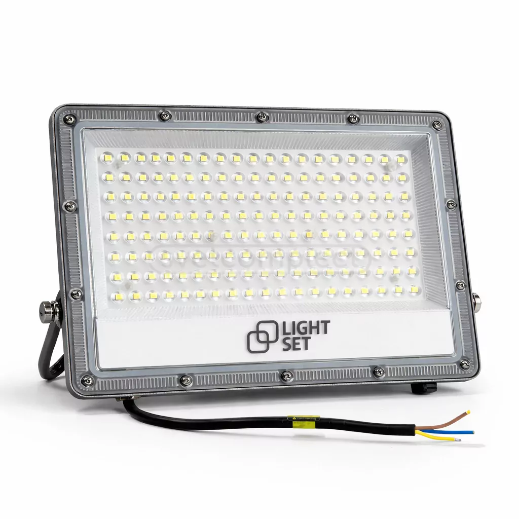 Прожектор світлодіодний LED SHPAK D-100W 6500K, IP65, 241x185x25мм,сірий,алюміній LIGHT SET