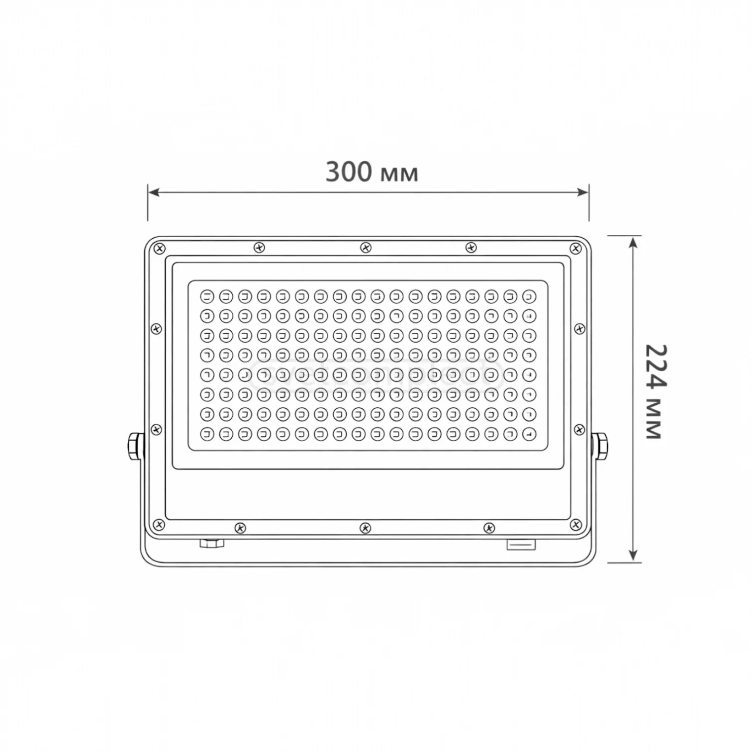 Прожектор світлодіодний LED SHPAK D-150W 6500K, IP65, 300x224x25мм,сірий,алюміній LIGHT SET