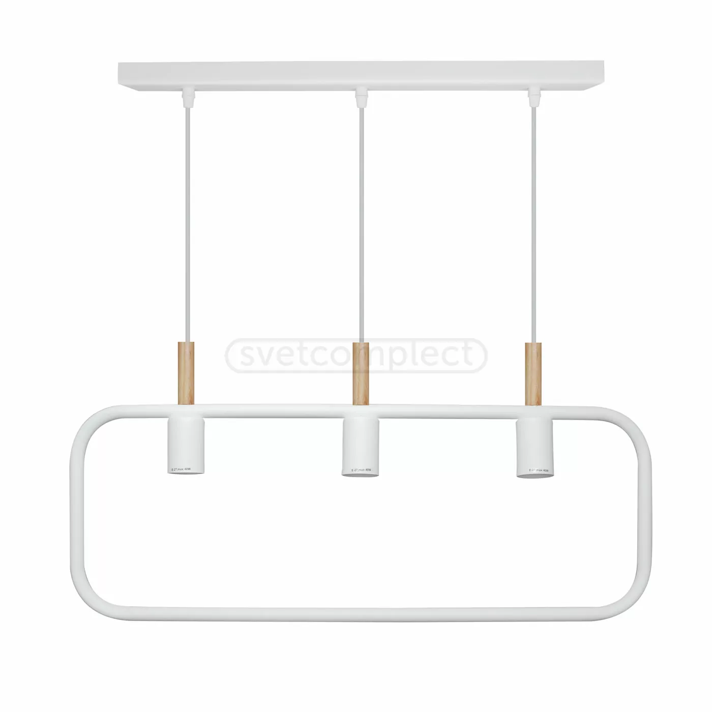 Підвіс OBERIH RL 700х250 E27 3x40W WD/WH білий LIGHT SET