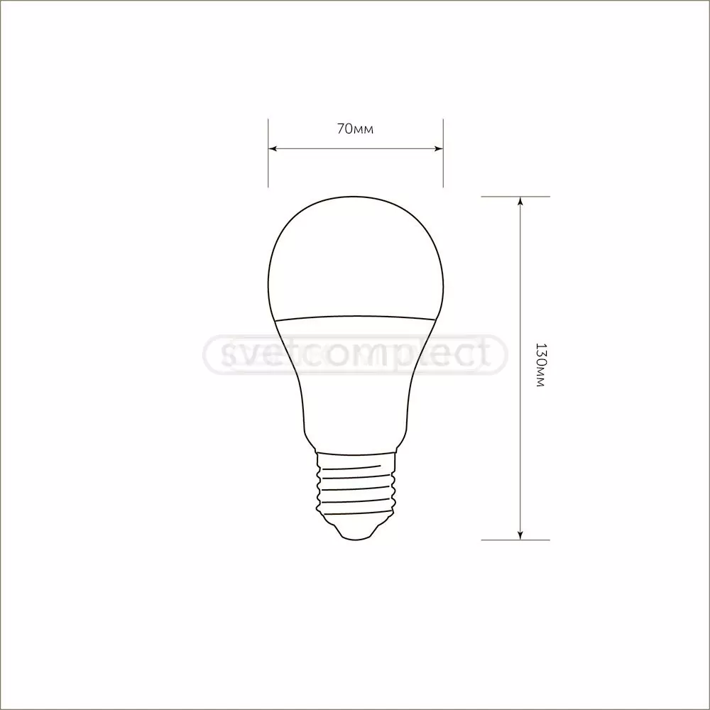 Лампа світлодіодна A70 E27 A 15W 3000K