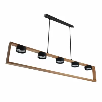 Підвіс СВЕТКОМПЛЕКТ RL Marco 5x12 Вт GX53 чорний/дерево