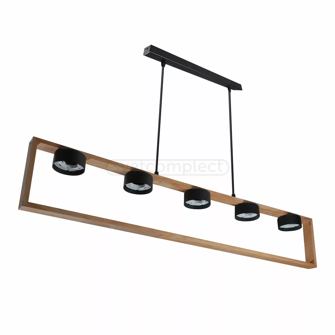 Подвес СВЕТКОМПЛЕКТ RL Marco 5x12 Вт GX53 чорный/дерево