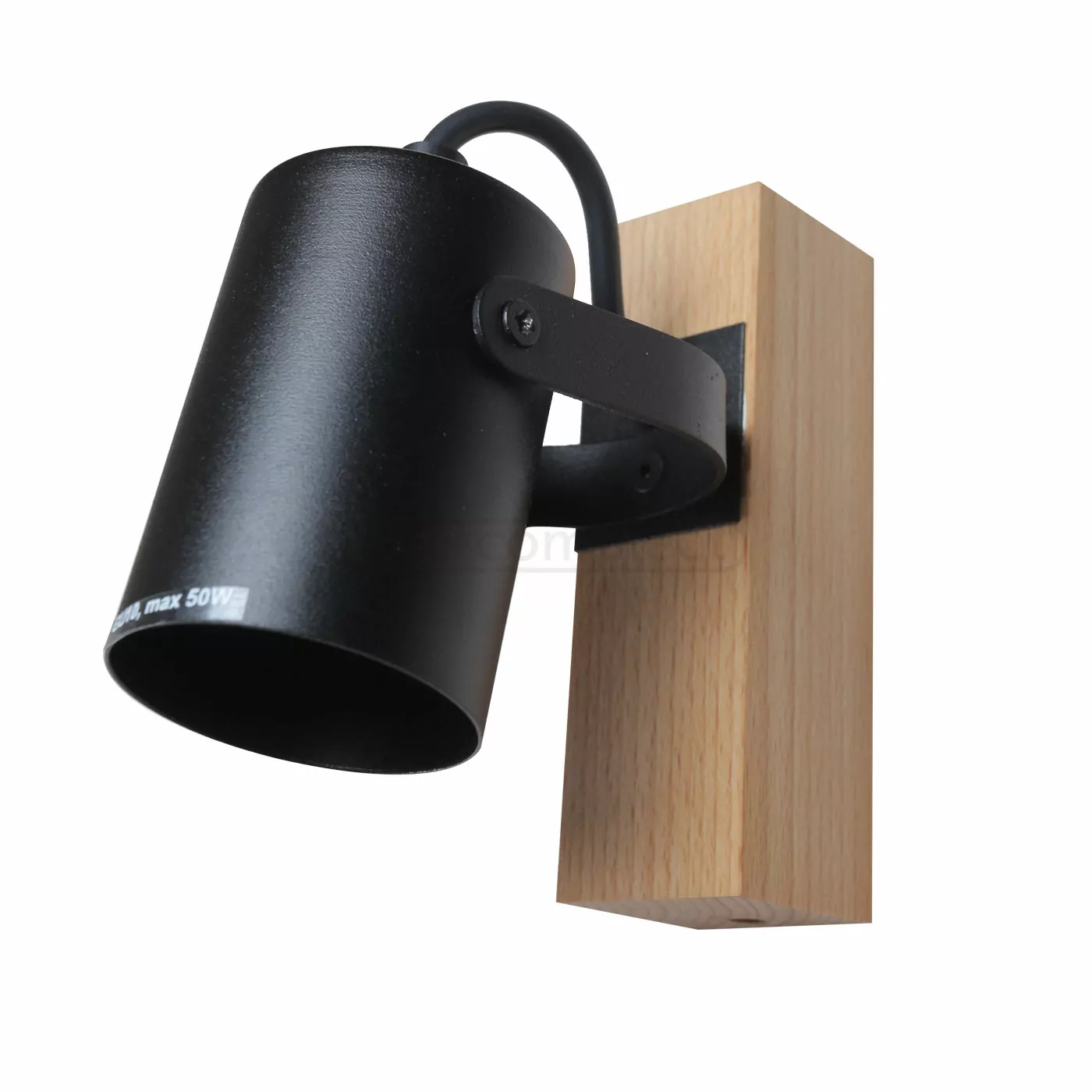 Спот СВЕТКОМПЛЕКТ WD 1001 1x50 Вт GU10 чорный/дерево