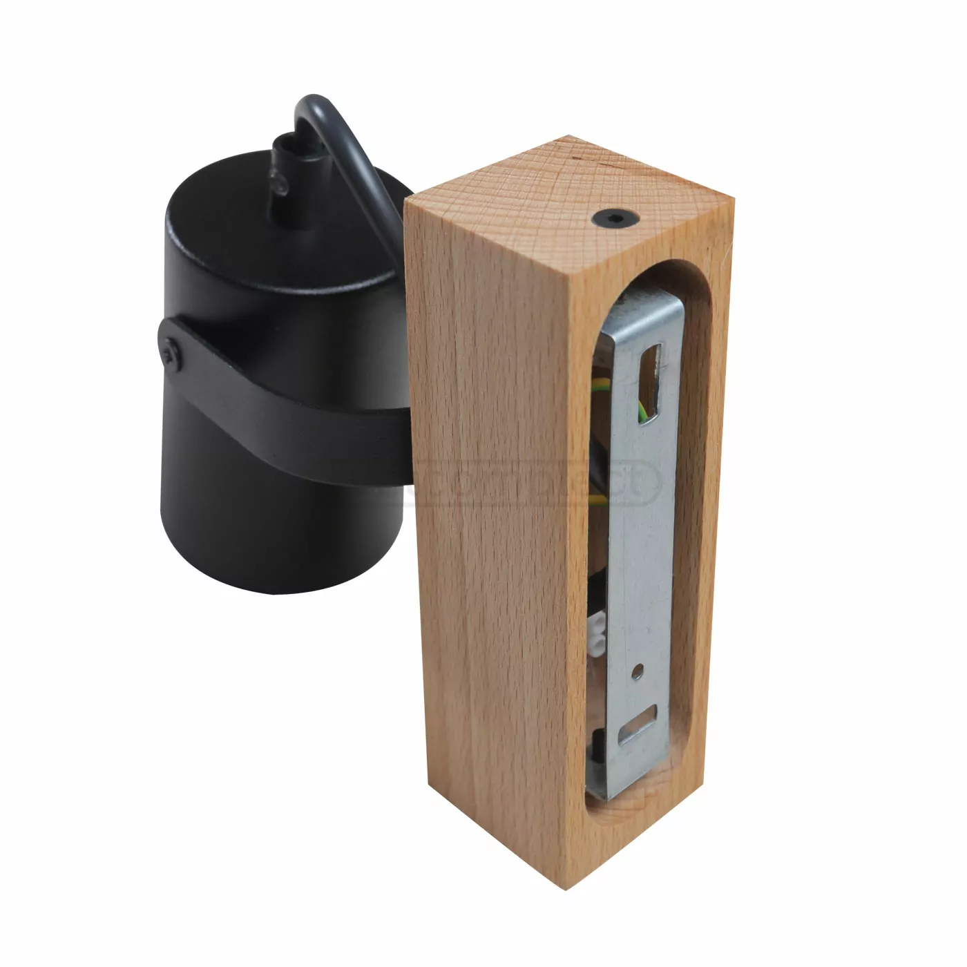 Спот СВЕТКОМПЛЕКТ WD 1001 1x50 Вт GU10 чорный/дерево