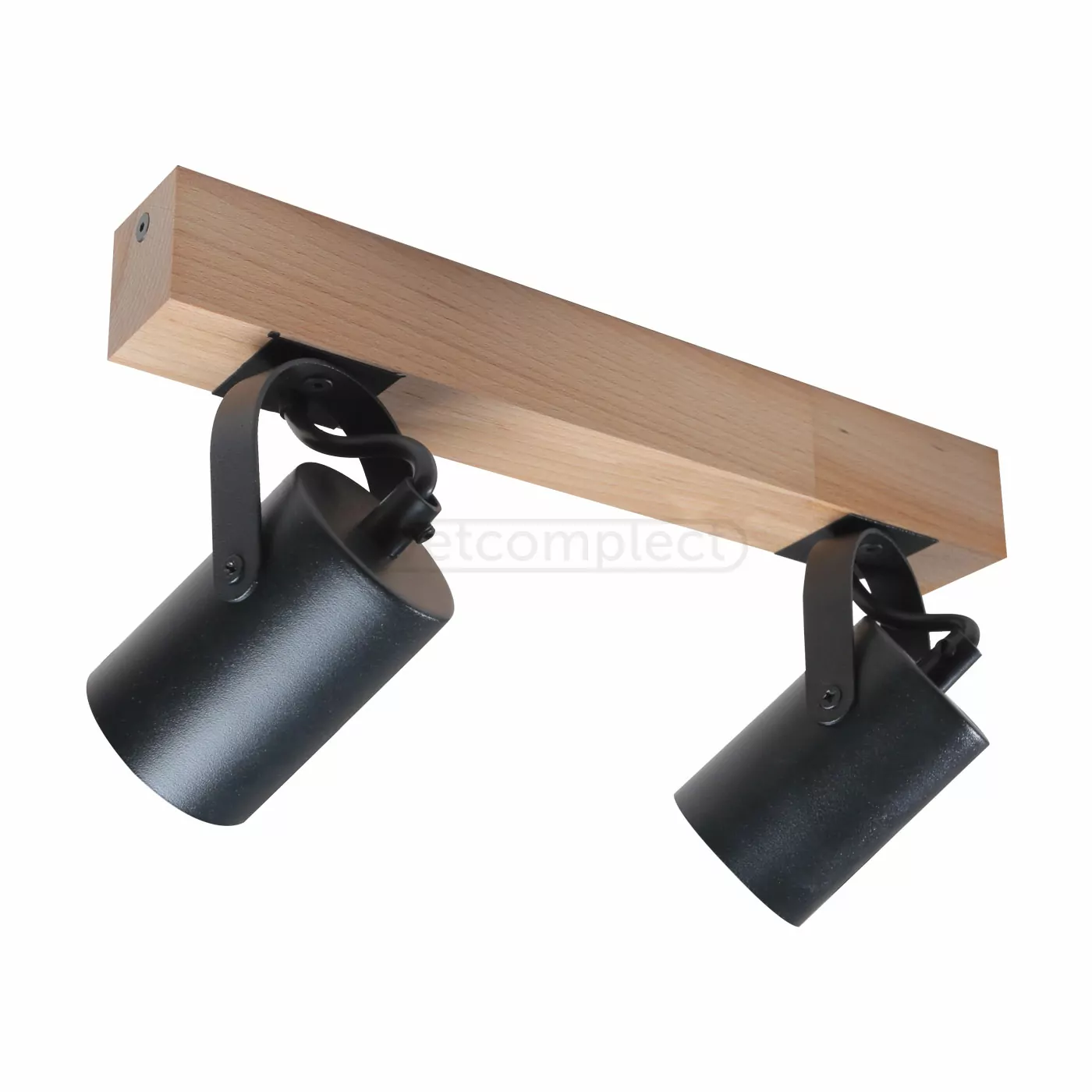 Спот СВЕТКОМПЛЕКТ WD 1002 2x50 Вт GU10 чорний/дерево