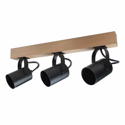 Спот СВЕТКОМПЛЕКТ WD 1003 3x50 Вт GU10 чорний/дерево