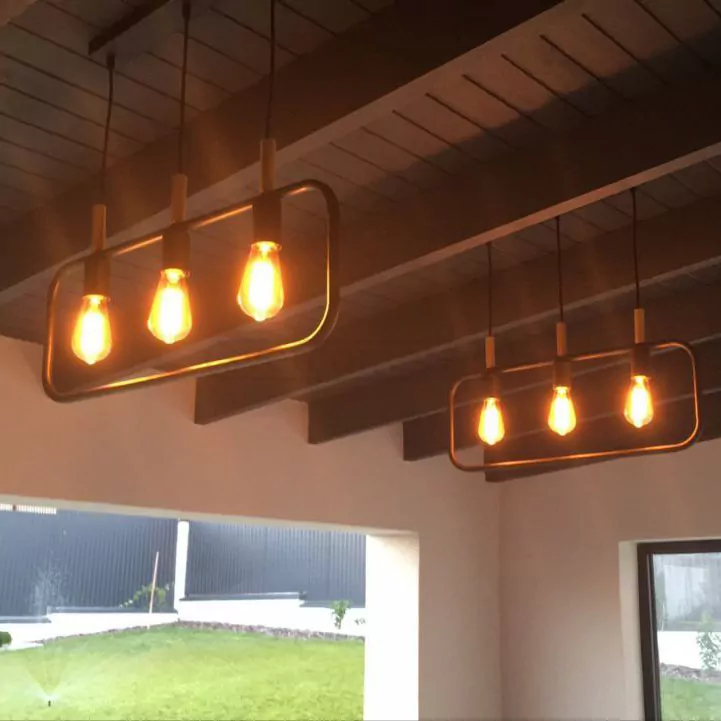 Підвіс OBERIH RL 700х250 E27 3x40W WD/BK чорний LIGHT SET