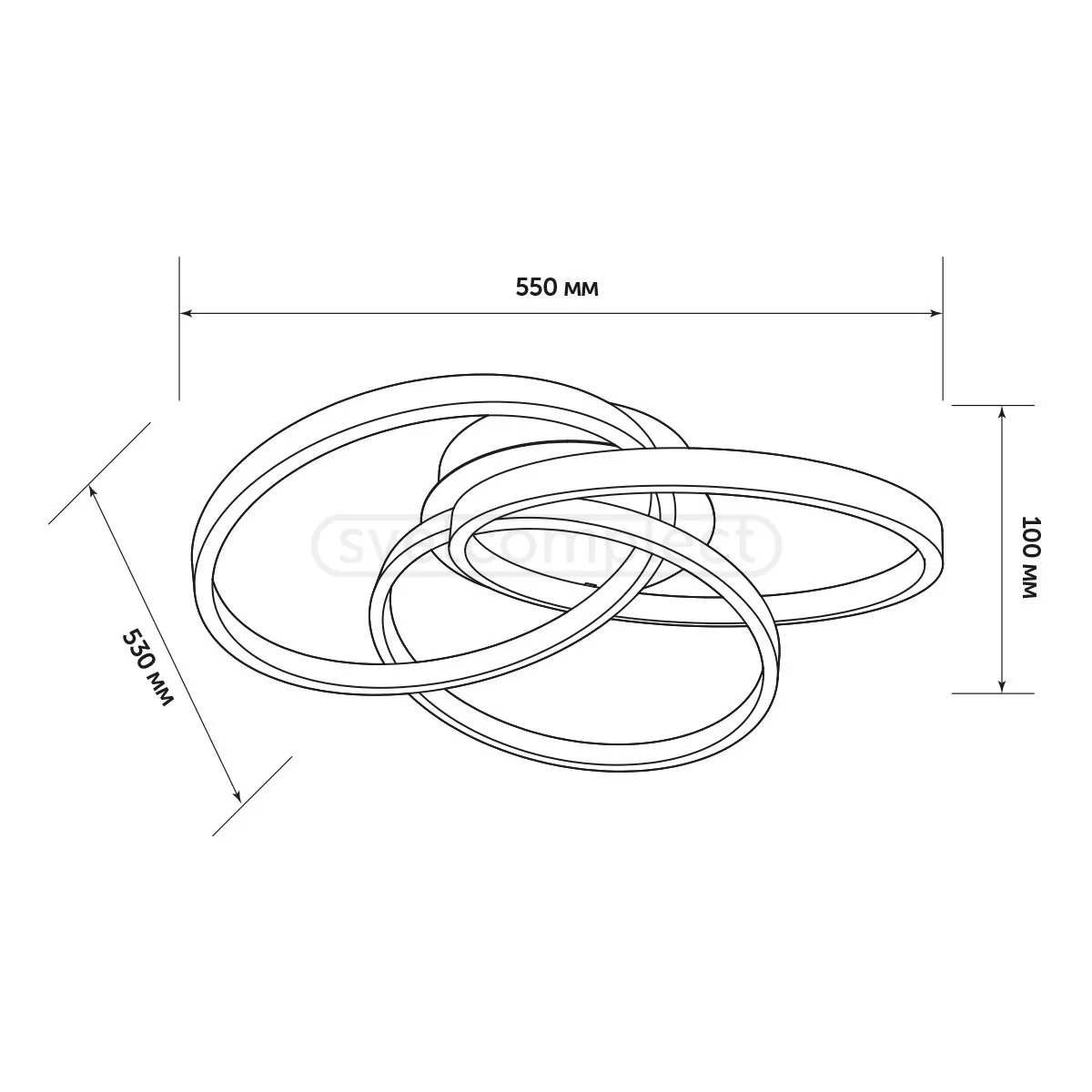 Світильник LED BELVILLE R 100W RC WH Led Concept