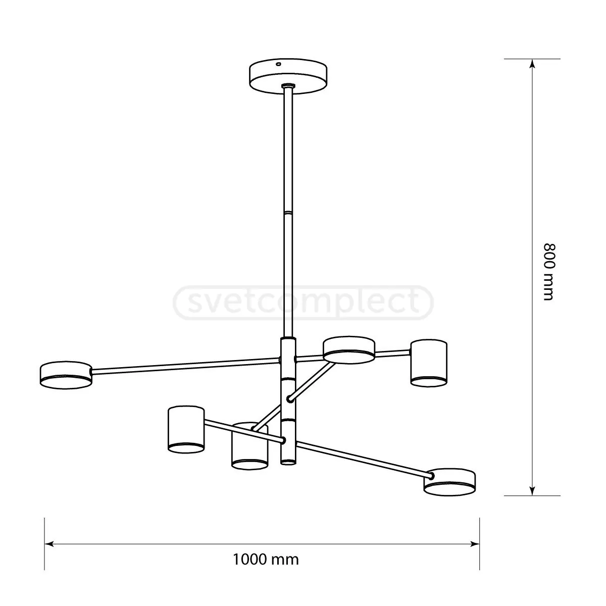 Світильник світлодіодний LED INCH 1080 55W RC чорний LED CONCEPT Світильник світлодіодний LED INCH 1080 55W RC чорний LED CONCEPT