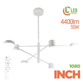 Світильник світлодіодний LED INCH 1080 55W RC білий LED CONCEPT