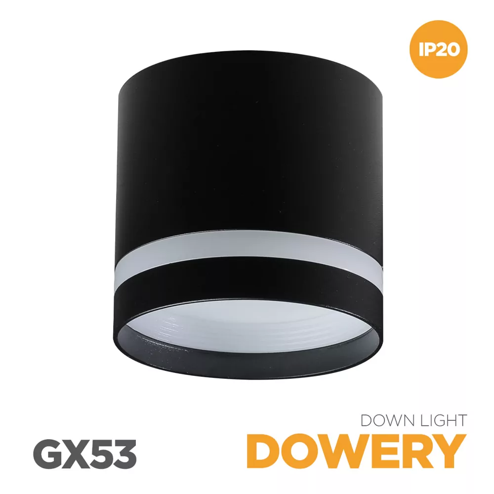 Світильник точковий накладний DOWERY LC-GX 8480 GX53 BK LED CONCEPT