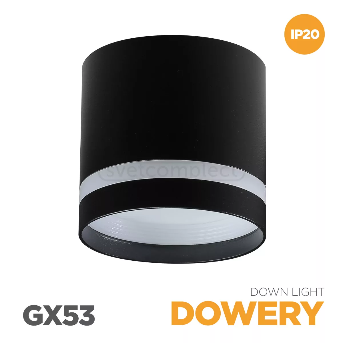 Світильник точковий накладний DOWERY LC-GX 8480 GX53 BK LED CONCEPT