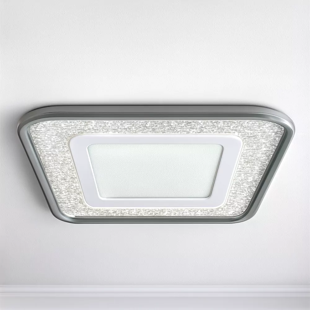Світильник CHAYKA LED 669010 106W RC,6550Lm,3000-6500К,500x500x60mm,алюм.плас.акр.біл.сір.LIGHT SET