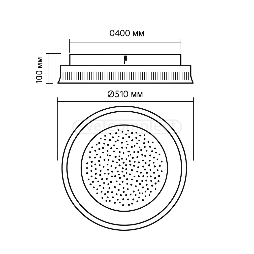 Світильник CHAYKA LED 669072 106W RC,8200Lm,3000-6500К,510x100mm,алюм.пласт.акр.біл.сір.LIGHT SET