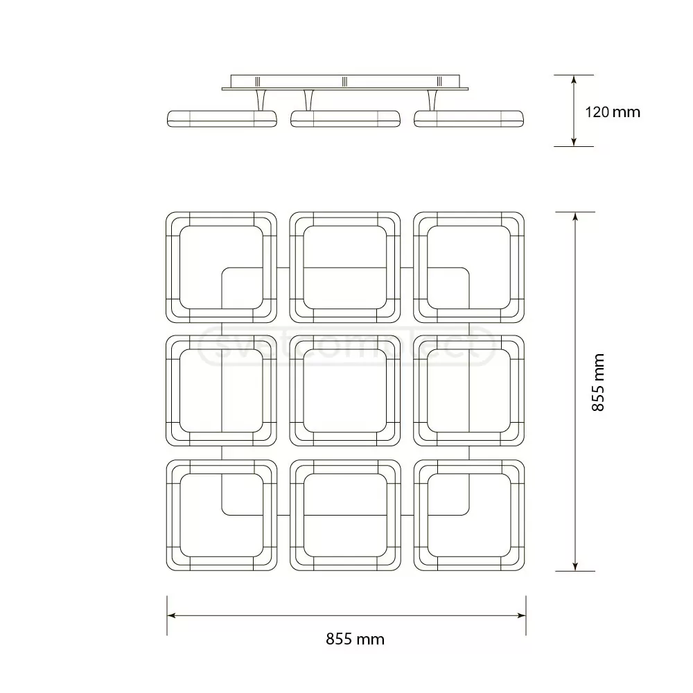 Світильник LED HOME II CS 169 OP 169W BR IR RC