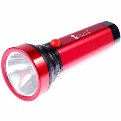 Ліхтар LED LB0187  1W, акум.1500mAh, метал, червоний, LIBOX 