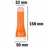 Фонарь LED LB0185  3W, акум.1500mAh, пластик, оранжевий, LIBOX