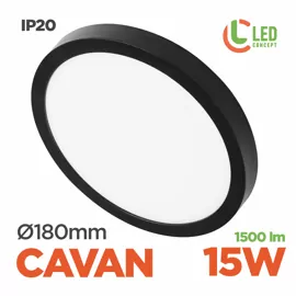 Світильник LED CAVAN R 180 15W BK LED CONCEPT