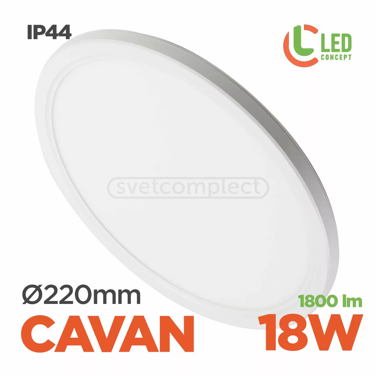 Світильник LED CAVAN R 220 18W WH LED CONCEPT Світильник LED CAVAN R 220 18W WH LED CONCEPT
